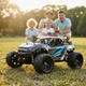 Радиоуправляемая машинка джип багги 4WD 26см с противоударным корпусом, резиновыми шинами и скоростью до 36 км/ч Черный с синим - изображение 2
