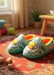 Дитячі теплі кімнатні капці FS Duck Children 33 (31-32) Зелений (1102) - зображення 3