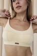 Хлопковый комплект нижнего белья Basic Fit топ-бра и трусики-слипы Бежевый M - изображение 7