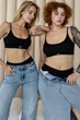 Хлопковый комплект нижнего белья Basic Fit топ-бра и трусики-слипы Черный XL - изображение 7