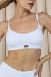 Хлопковый комплект нижнего белья Basic Fit топ-бра и трусики-слипы Белый XS - изображение 3