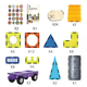 Klocki Magnetyczne Woopie 3D Zestaw, Zamek, Pojazdy, 71 element (5906280654870) - obraz 3