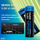 Аккумуляторная батарейка SEVEN AA 1.5V Li-ion 4 шт - изображение 10