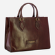 Torba shopper damska skórzana The Bridge 04101501-YF Ciemnobordowa - obraz 3