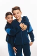 Дитячий спортивний утеплений костюм Kindamor Little Explorer Blue/Dark Blue, фліс, на змійці, для дівчинки 116 см блакитний з синім - зображення 9