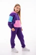 Детский спортивный утепленный костюм Kindamor Warm Beauty Purple для девочки, флис 122 см фиолетовый с розовым - изображение 4