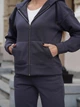 Спортивный костюм женский на флисе костюм зимний на молнии ZIP FUR графит M - изображение 9