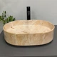 Умивальник (раковина) VBI VERONA 50 TRAVERTINE GLOSSY накладний - изображение 2