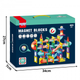 Klocki Magnetyczne Woopie 3D Zestaw Edukacyjny, Tor Kulkowy, LED, 105 elementów (5906280654849) - obraz 4