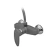 Змішувач для душової кабіни Plamix CEZAR-003 SET Graphite, зі шлангом, лійкою та кронштейном (PM0689) - зображення 3