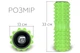 Масажний ролик EasyFit Grid Roller 33 см v.1.2 із заглушками з обох сторін (салатовий) (A-022336) - зображення 5