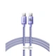 Кабель Baseus Crystal Shine Series Fast Charging Data Cable Type-C to Type-C 100W 1.2m Purple (CAJY000605) - изображение 1