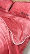 Велюровое постельное белье Моника полуторное 150х200 розовый - изображение 4