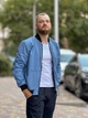 Классический мужской бомбер Challenge Intruder голубого цвета надежная демисезонная одежда для стильных городских прогулок и работы/XXL - изображение 3
