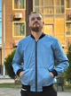 Классический мужской бомбер Challenge Intruder голубого цвета надежная демисезонная одежда для стильных городских прогулок и работы/XXL - изображение 4