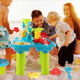 Stolik wodny Woopie 2 w 1 Piaskownica z Krzesełkiem XL Aquapark 4-Baseny 13 elementów 55709 (5906280655709) - obraz 4