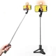 Беспроводная селфипалка Selfie Stick QS2s.2 портативный штатив трипод с подсветкой с пультом дистанционного управления для телефона Android IPhone черная с Bluetooth - изображение 10