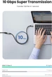 Кабель Ugreen US372 USB-C Male to USB-C 3.1 Gen2 Female 5A 10Gbps 1 м Black (UGR-30205) - изображение 10