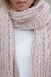 Жіночий Теплий В'язаний Шарф Without Carry Beige - изображение 3