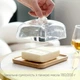 Масленка KitchenWare со стеклянной крышкой и подставкой из акации - изображение 3
