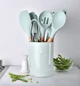 Великий набір кухонного приладдя Kitchen Set 12 шт. Силіконові аксесуари для кухні з підставкою - зображення 1