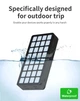 УМБ Power Bank Solar 30000 mAh + ліхтарик із сонячною панеллю PS-900 Вологозахищений Чорний (PS-90030) - зображення 5