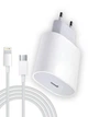 Комплект Зарядное устройство Foxconn с быстрой зарядкой 20W USB-C + Кабель USB-C - Lightning 20W 1 м White для Apple iPhone (37431-be) - изображение 1