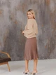 Юбка миди осенняя женская ARTKNIT Плиссе S Тауп (2251940730016) - изображение 9