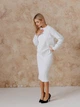 Юбка миди осенняя прямая женская ARTKNIT Katrin S-M Белая (2251948798018) - изображение 4