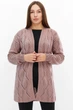 Жіночий в'язаний кардиган MarSe 46-54 Темно-рожевий (mar339172) - изображение 3
