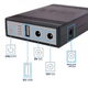 Безперебійник для роутера, GPON, 5в/9в/12в. ДБЖ. Mini UPS, Powerbank на 10400mAh в комплекті з адаптером 12 V та набір перехідників. - зображення 2