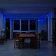Гірлянда Нитка вулична 50 м 500 LED на сонячній батареї IP65, Світлодіодна новорічна гірлянда на чорному проводі без підключення до мережі для дерев, саду, тераси, балкона та альтанки, Синій - зображення 8