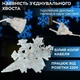 Гірлянда-штора Зірки та сніжинки 3×1 м 108 LED 12 фігур з 8 режимами IP44, Світлодіодна новорічна завіса від мережі 220 В для вікон, стін, каміна, фотозон та святкового декору, Синій - изображение 2