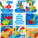Stolik wodny Woopie 6 w 1 Piaskownica ogromny aquapark wodospad tor wodny 6-poziomowy modułowy 55716 (5906280655716) - obraz 5