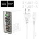 Сетевое зарядное устройство Hoco N36 High Power 65W 3*Type-C + 3*USB-A с быстрой зарядкой PD/QC для смартфонов, ноутбуков и планшетов с кабелем 1.2м - изображение 1