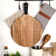 Deska do krojenia Excellent Houseware drewniana 30 cm + nóż do pizzy (8720573602815) - obraz 7