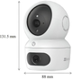Kamera IP Ezviz H7C 2K+ White (CS-H7C) - obraz 3