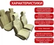 Универсальные меховые накидки - чехлы с подголовником на передние и задние сиденья авто из овчины (экомех) Runa лимонные (303-5-N) - изображение 2