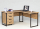 Стіл кутовий офісний Tobi Sho LOFT Gold СУЛГ/2-1 з 4 шухлядами стільниця 18 мм, 1400х1200х750 Дуб аппалачі - зображення 2