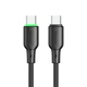 Кабель McDodo Alpha Series USB-C → USB-C 65 Вт LED 1,2 м Чёрный CA-4771 - изображение 1