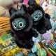 Мягкая игрушка Брелок ЛаБуБу полностью чёрный Labubu 15 см - изображение 5