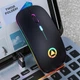 Беспроводная оптическая мышь Koanni Slim LED RGB 1600 DPI перезаряжаемая тихая бескликовая 2.4G черная - изображение 1