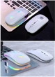 Беспроводная оптическая мышь Koanni Slim LED RGB 1600 DPI перезаряжаемая тихая бескликовая 2.4G белая - изображение 3