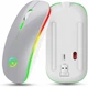 Беспроводная оптическая мышь Koanni Slim LED RGB 1600 DPI перезаряжаемая тихая бескликовая 2.4G белая - изображение 4
