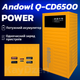 Повербанк УМБ 68000 mah QC 3.0 PD20 powerbank Andowl Q-CD6500Х1 мощный павербанк для ноутбука телефона роутера внешний портативный аккумулятор с дисплеем большой емкости желтый - изображение 6