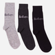 Набір чоловічих шкарпеток високих бавовняних Lee Cooper Anksocks 727 Чорний/Сірий (5906598069298) - зображення 1
