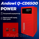 Повербанк УМБ 68000 mah QC 3.0 PD20 powerbank Andowl Q-CD6500Х1 потужний павербанк для ноутбука телефона роутера зовнішній портативний акумулятор з дисплеєм великої ємності червоний - зображення 6