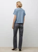 Футболка хлопковая женская Vero Moda 10294544 XS Dusty Blue (5715724093423) - изображение 4