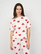 Піжама (футболка + штани) жіноча бавовняна Trendyol THMSS24PT00336 XS White (8683049854708) - зображення 3