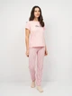 Пижама (футболка + штаны) женская Trendyol THMSS24PT00251 L Light Pink (8683050298973) - изображение 1